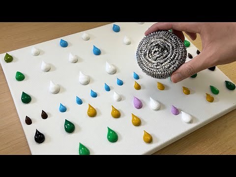 Iron Scrubber Painting Technique for Beginners / Acrylic Painting