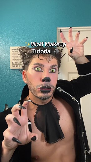 Wolf halloween makeup 🐺#halloweencostume #wolf #makeuptutorial #werewolf