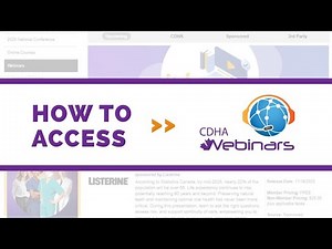 How to access CDHA webinars