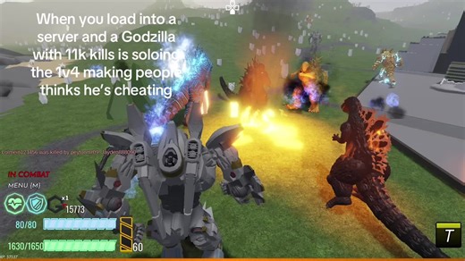 Godzilla Dominates in Roblox: Insane 1v4 Showdown