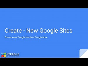 New Google Sites - Create from Google Drive