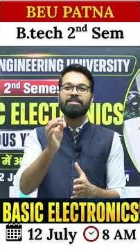 🔥Basic Electronics | B.Tech 2nd Semester | Previous Year Questions +| MEQ | EasyPrep #beu #semester