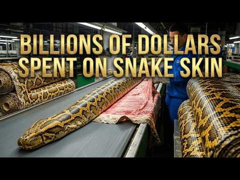 Inside a modern snakeskin factory: Incredible processes you've never seen before.
