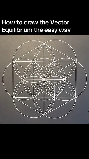 How to draw the Vector Equilibrium the easy way #natureofflowers #sacredgeometryartist #art #sacredgeometry #vectorequilibrium #asmr #howtodraw | Natureofflowers