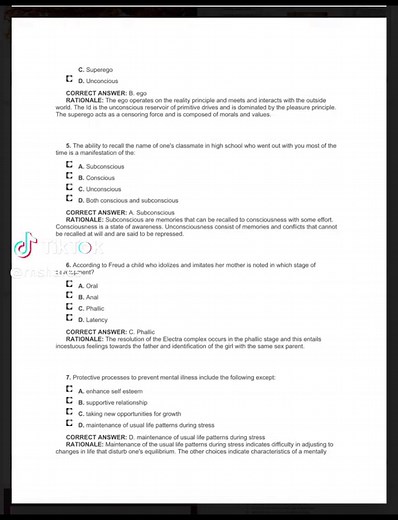 Psychiatric Nursing Board Exam Review Questions and Tips