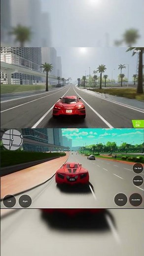 GTA 6 Comparison 😱 Unreal Engine vs Unity Engine #gaming #comparison #vs #gta6 #ue5 #shorts