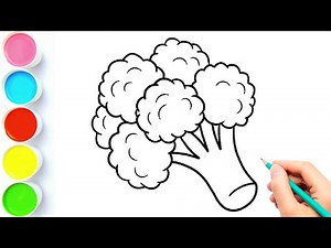 How to Draw Broccoli | Broccoli Drawing | Drawing Broccoli | Draw Smart