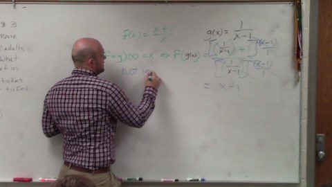 Verify two rational functions are inverses of each other