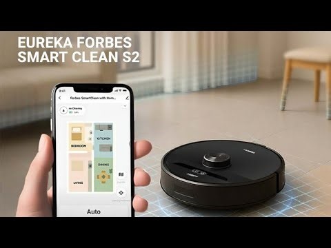 EUREKA FORBES Smart Clean S2 Robo Vacuum Cleaner with Wet Mop.