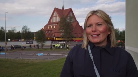 Sweden's historic Kiruna Church and bellfry are moved before being swallowed by iron-ore mine