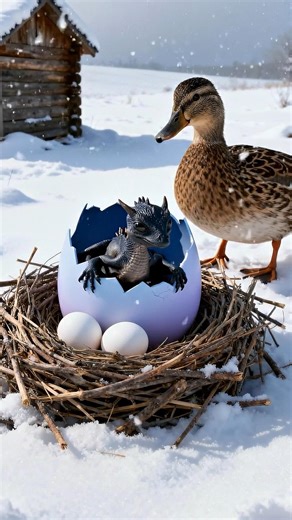 The Duck and the Dragon egg 🥚 story 💔 #story #pet #viral #animals