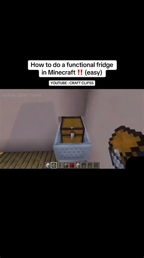 How to make a functional fridge in Minecraft very easy for beginners ❤️.