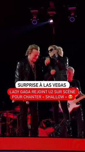 1.5M views · 10K reactions | SURPRISE À LAS VEGAS : Lady Gaga rejoint U2 sur la scène de la sphère pour chanter « Shallow » avec le groupe ❤️ Écoutez RTL2 ou rendez-vous sur notre compte Instagram pour gagner vos places pour vous rendre vous aussi au concert de U2 à Las Vegas  #ladygaga #u2 | RTL2 | Facebook