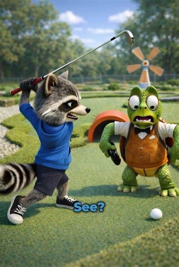 He’s Controlling The Ball?! #Shorts #MiniGolf