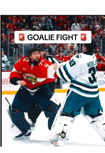 Sergei Bobrovsky Engages in Goalie Fight! 🥊