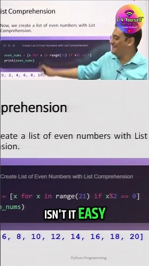 List Comprehension: Code Reduction Explained in Seconds! #shorts