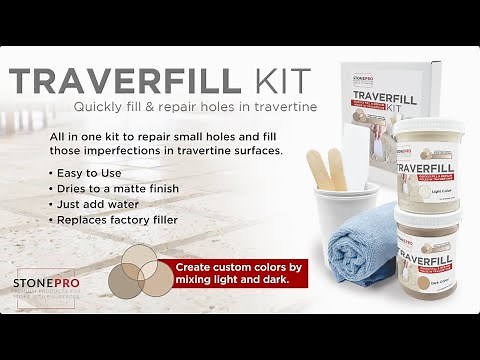 Quickly Fill & Repair Holes in Travertine with the Traverfill Kit