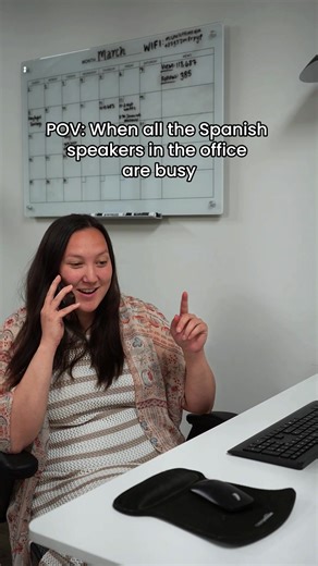 POV: When all the Spanish speakers in the office are busy