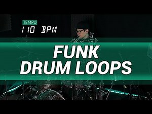 Funk drum loop 110 BPM // The Hybrid Drummer