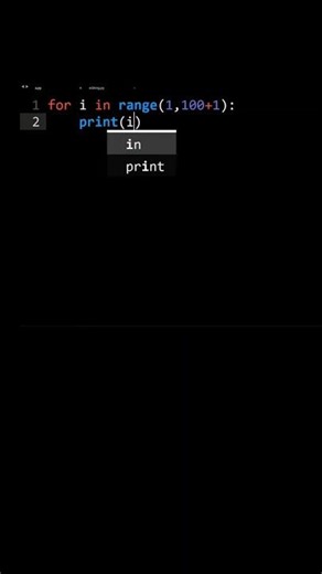 Python Program To Print 1 To 100