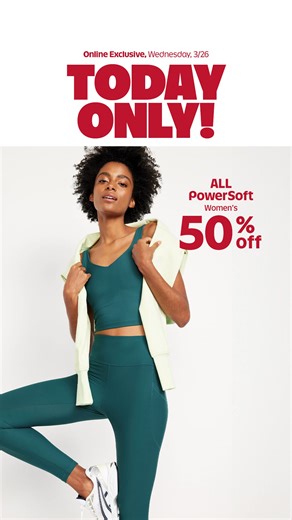 Slick, supportive and ALL half off right now. Click quick! Exclusions apply. | Old Navy | Facebook