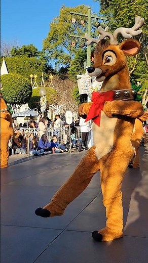 Santa's Reindeer dancing in the Christmas Fantasy Parade at Disneyland!