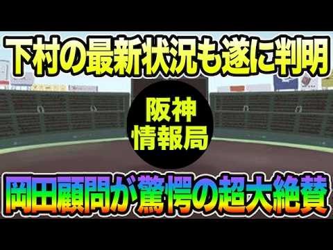 【下村の最新状況も遂に判明】岡田顧問があの選手を驚愕絶賛のヤクルト戦を徹底解説.. 先発陣に連続アクシデント発生【阪神タイガース】