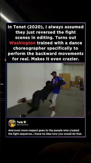 n Tenet (2020), I always assumed they just reversed the fight scenes in editing turns out that