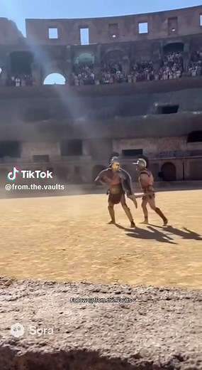 Roman Gladiator Combat in the Coliseum