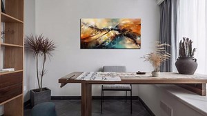 Abstract Paintings Wall Art for Living Room - Modern Wall Decor for Bedroom Kitchen Room Wall Art Ready to Hang Size 20" x 40"