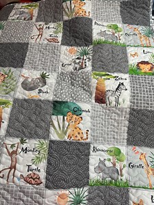 Baby Boy Quilt| Handmade| Safari Theme| Jungle Animals| Zoo Animals| Baby Gift| Nursery Decor| Crib Bedding| Shower Gift| - Etsy