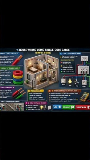 Single Core cable#SingleCoreCable #ElectricalWiring #ElectricianTips #PowerCable