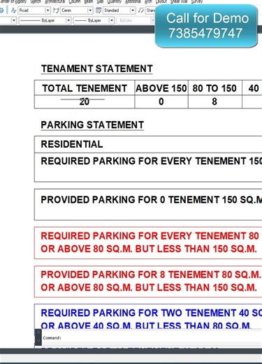 📊 Automated Parking Schedules: Instant Area & Quantity Calculations with RCADExpress
