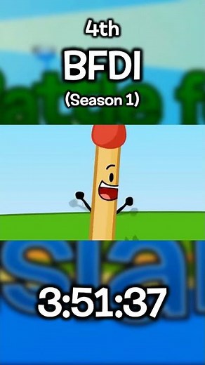 Every BFDI Season Ordered by LENGTH (As of October 2025) #shorts #bfdi #tpot