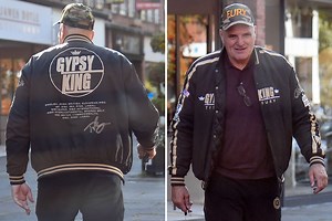 John Fury shows off custom Gypsy King jacket showing off Tyson's achievements
