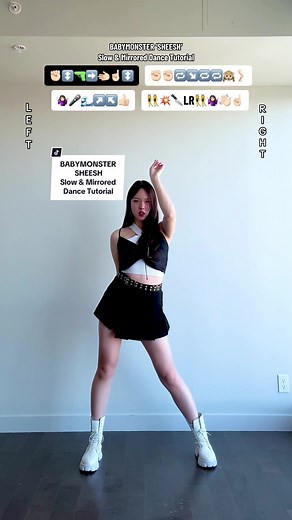 BABYMONSTER ‘SHEESH’ slow & mirrored dance tutorial 😈 #babymonster #베이비몬스터 #SHEESH #SHEESHchallenge