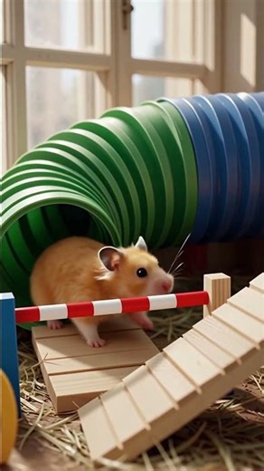 Training Hamster for a Mini Agility Course! 🐹🏅