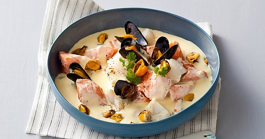 Blanquette aux deux poissons et aux moules
