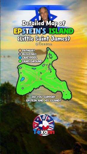 Detailed Map of Epstein's Island (Little Saint James) || #fyp #map #mapping #geography #texann