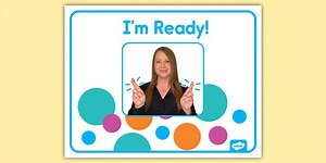American Sign Language (ASL) How to Sign "I'm Ready" Poster