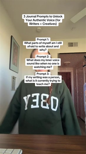 Unlock your writing voice with these journal prompts ✍🏼✨ If you’ve been feeling blocked, unclear, or disconnected from your inner writer — these prompts help you get back to your truth. #writingtips #writingadvice #journalingprompts #creativewriting #writersoftiktok