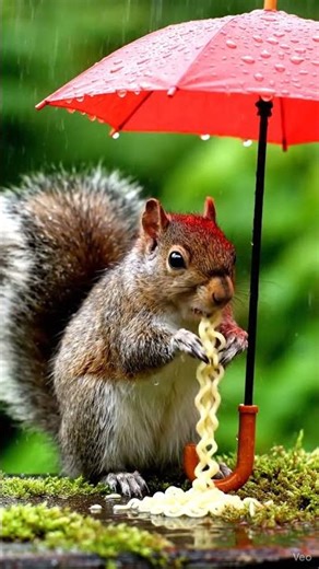 Squirrel Tries Spicy Noodles 😂🔥 #shorts #viralvideo #trendingshorts #rat #funny #comedy #squirrel