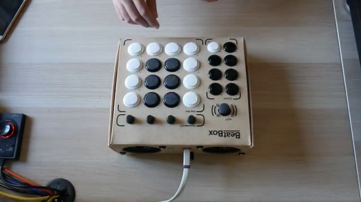 Build your own cheap drum machine from cardboard and arcade buttons