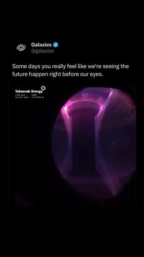 The video shows a plasma pulse inside Tokamak Energy’s ST40 fusion device