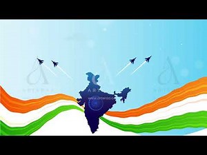 Independence Day Tricolor Jet Flypast Animation – Patriotic Motion Background Video 1397