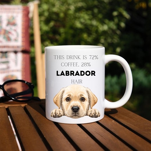 Yellow Labrador Coffee Mug, Funny Dog Hair Ceramic Cup - Etsy