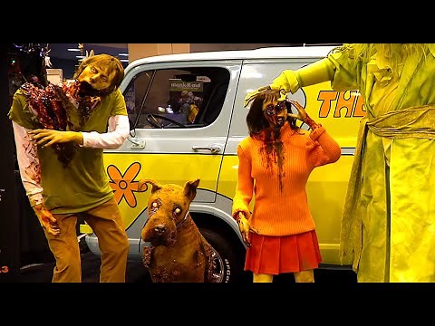 Zombie Scooby Doo & Shaggy Halloween Props at Transworld Halloween & Haunt Trade Show