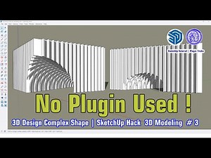 No Plugin! From Complex 3D to Simple Modeling in SketchUp | SketchUp Hack 3D Modeling # 3