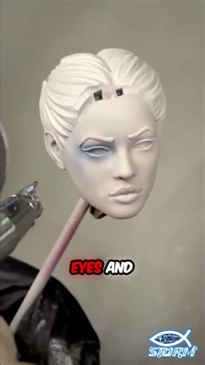 Watch an artist achieve *flawless* miniature makeup using an airbrush! 🤯