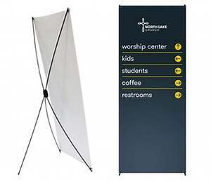 BS002  X Stand with Banner
